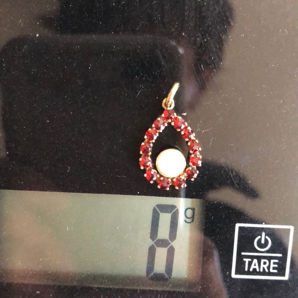 Garnet and opal pendant